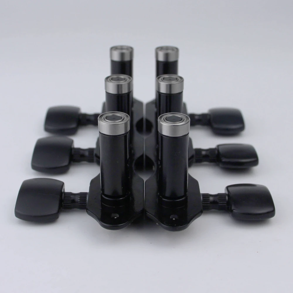 1 Set Classical Guitar Tuner Acoustic Classical Guitar Tuning Keys Steel Pegs Machine Heads Black