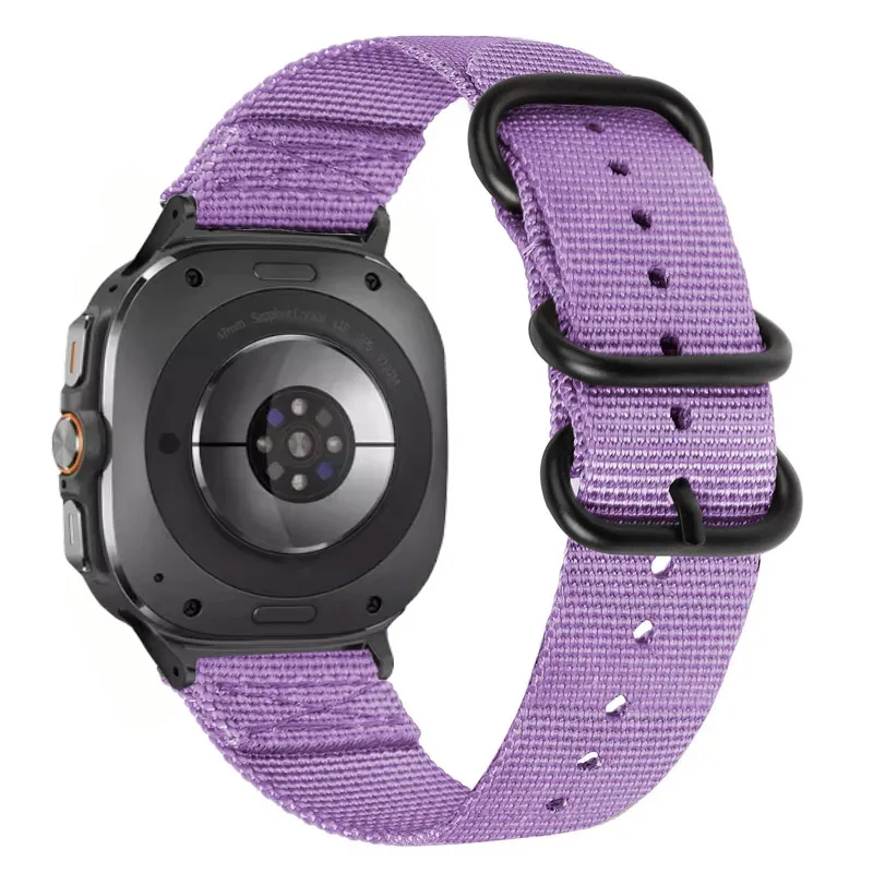 Браслет холщовый для смарт-часов Samsung Galaxy Watch Ultra 47 мм, Нейлоновый Регулируемый Браслет для Galaxy Watch Ultra 47 мм