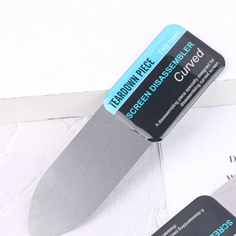 

1Pc 0.1mm Stainless Steel Mobile Phone Screen Spudger Opening Pry Card Tools Ultra Thin Flexible Mobile Phone Disassemble Tools