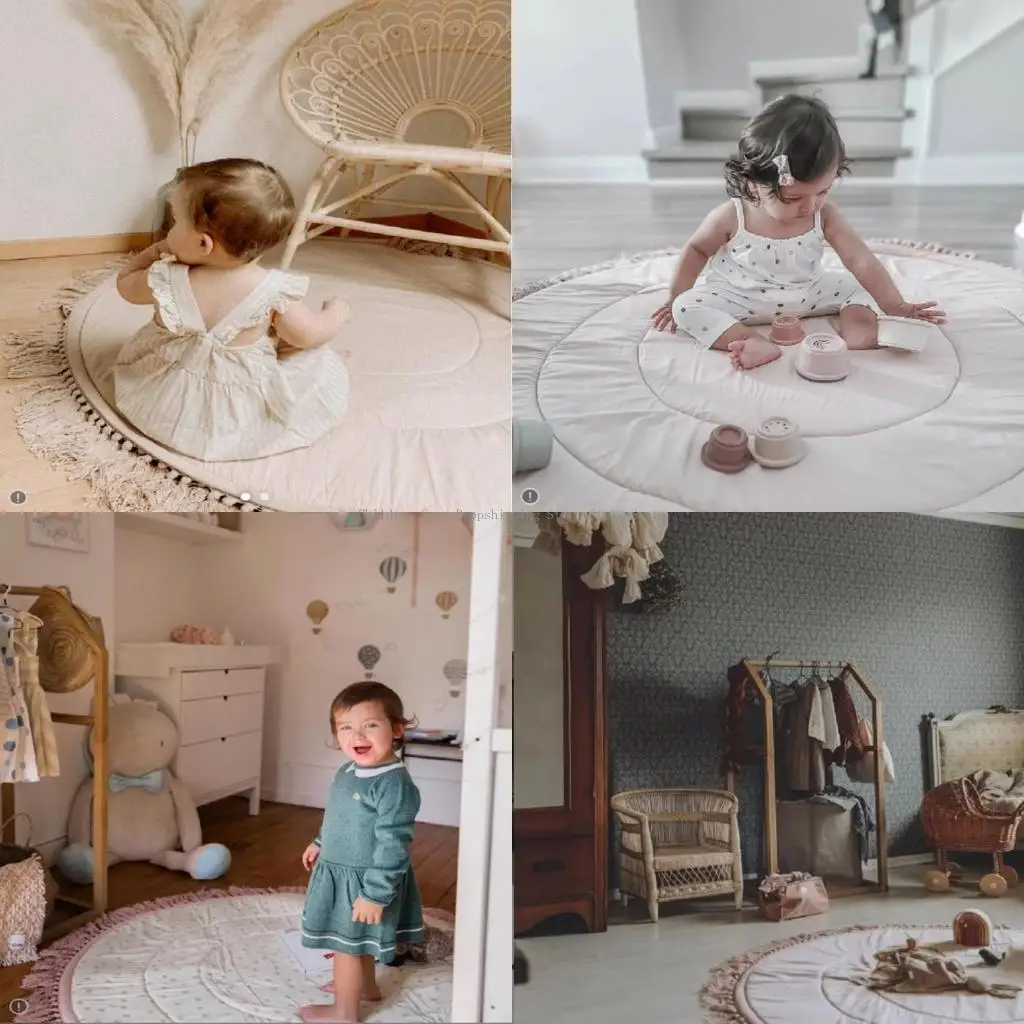 

Baby Floor Carpet Soft Cotton for Play Mat Rug Crawling Pad Blanket Ground Activity Cushion Kid Children Room Decoration