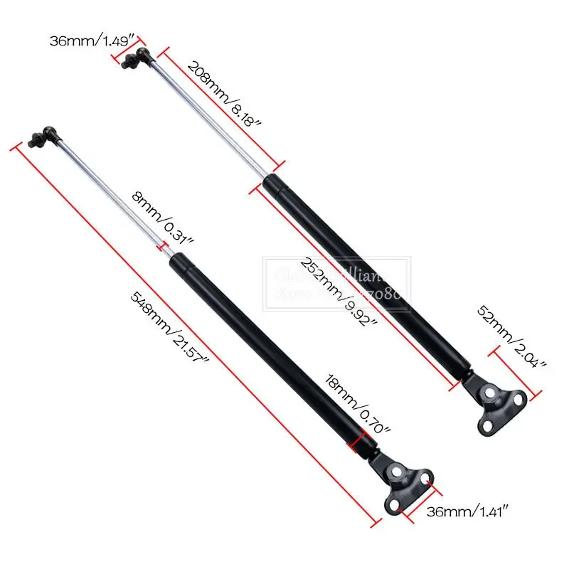 Pair Car Rear Truck Tailgate Tail Gate Gas Struts Shock Lift Supports For Toyota Land Cruiser 100 Series Lexus LX470 1998-2007