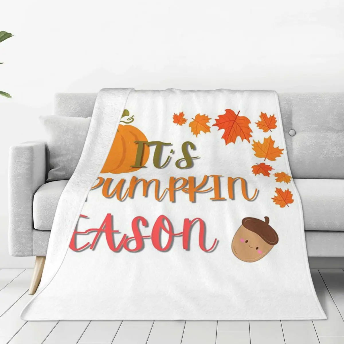 It's Pumpkin Season Blankets Fleece Warm Sofa Throw Blankets For Couch Bedding Office Throws Bedspread Quilt