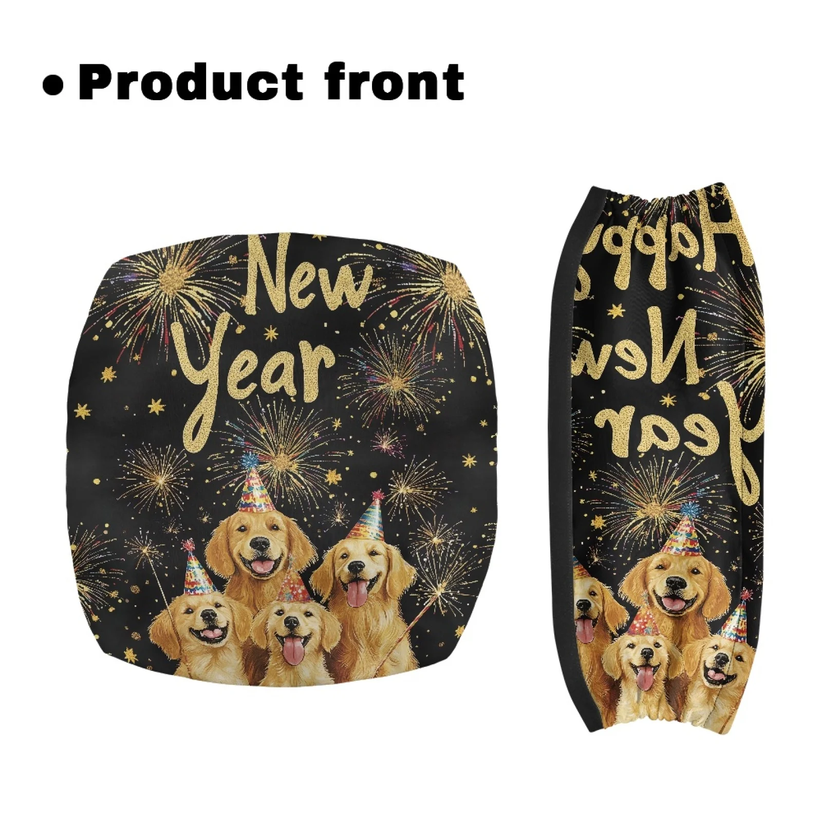 Coloranimal Reusable Hook and Loop Tape Pack of 2 Walker Cover for Womens for Streets Dogs and Happy New Year