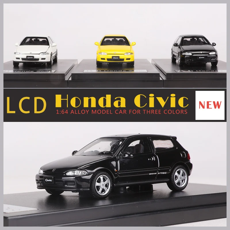 

LCD 1:64 Civic Black/White/Yellow Alloy Model Car