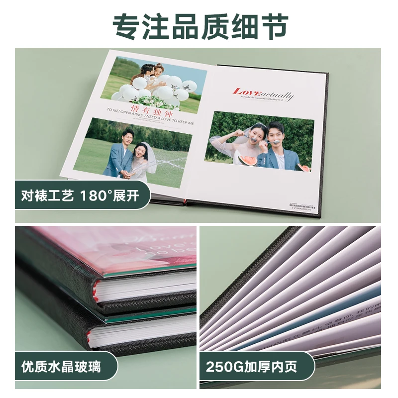 Aangepaste fotoalbum aangepaste fotoboek creatie acryl studio trouwfoto's kinderen paren foto