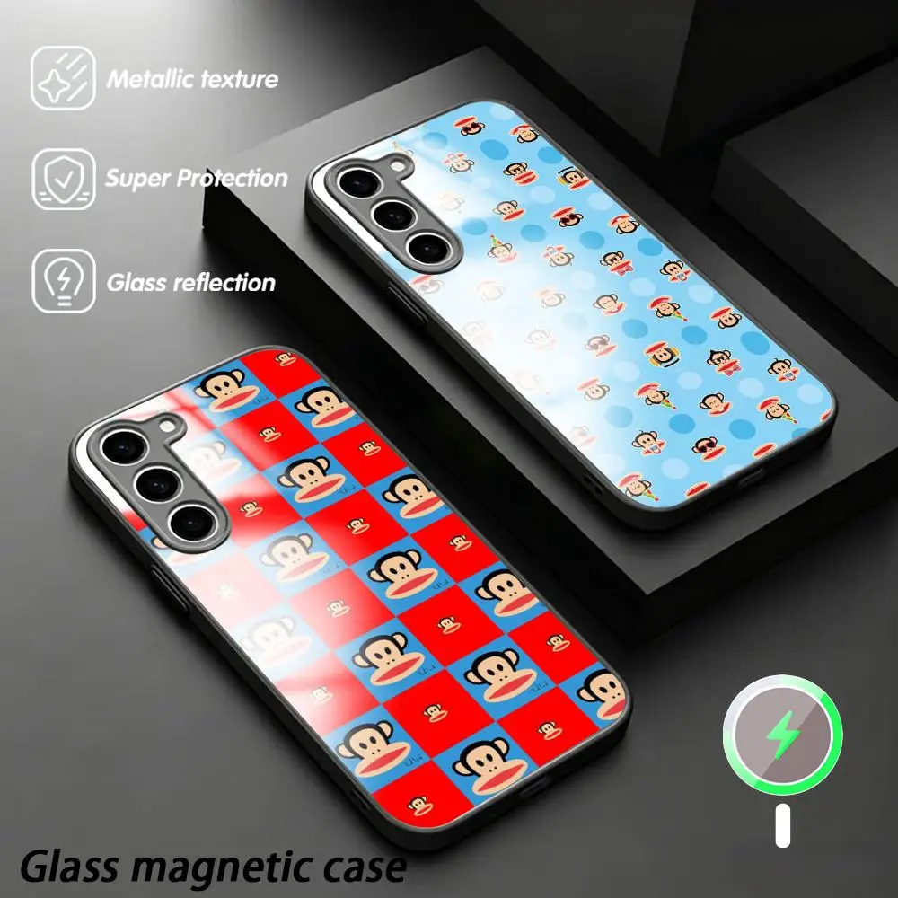 Paul monkey F-frankSs ins cute design Phone Case For Samsung S26 S25 S24 S23 S22 S21 Plus Ultra Fold A Glass Magnetic Case