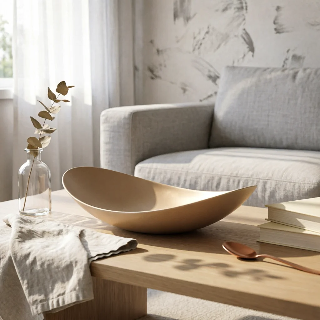 Obstschale aus Edelstahl, ovale, bootförmige Schale, Servierschale, rostbeständig, langlebig, für Esstisch, Konsolentisch im Eingangsbereich
