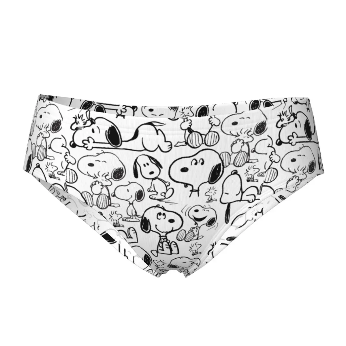 Calzones con estampado de sonrisa y risas de Snoopys para mujer, calzones divertidos, bragas, calzoncillos de poliéster para mujer, S-4XL
