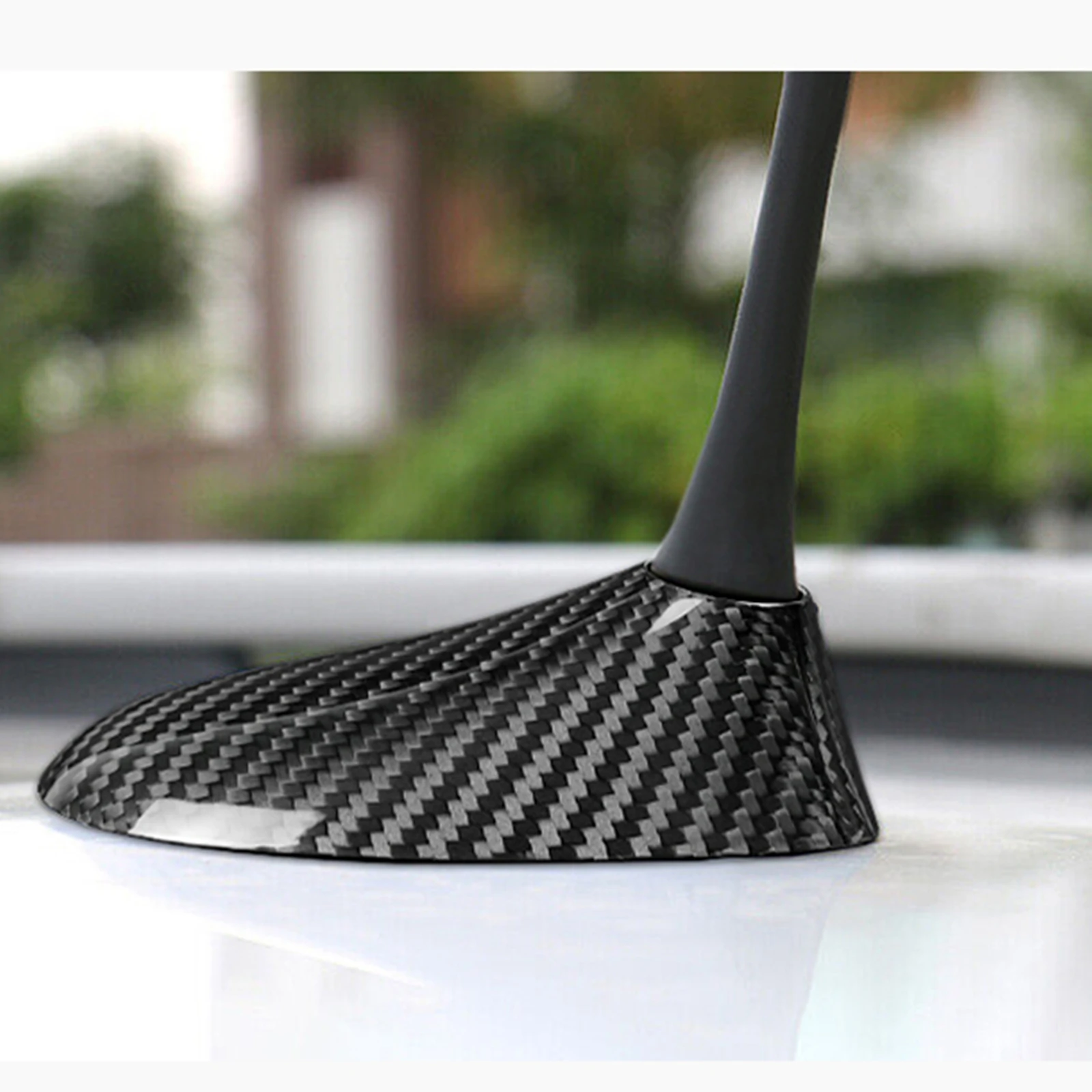 For Fiat 500 Jeep Renegade 2004-2011 Carbon Fiber Exterior Roof Antenna Trim Cover
