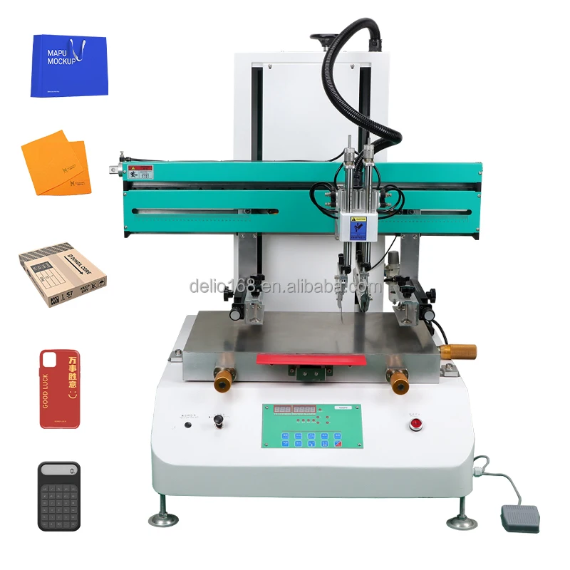 High Precision Desktop Semi-Automatic Screen Printer New Flat Screen Printing Equipment PCB Glue Solder Paste Printing Station