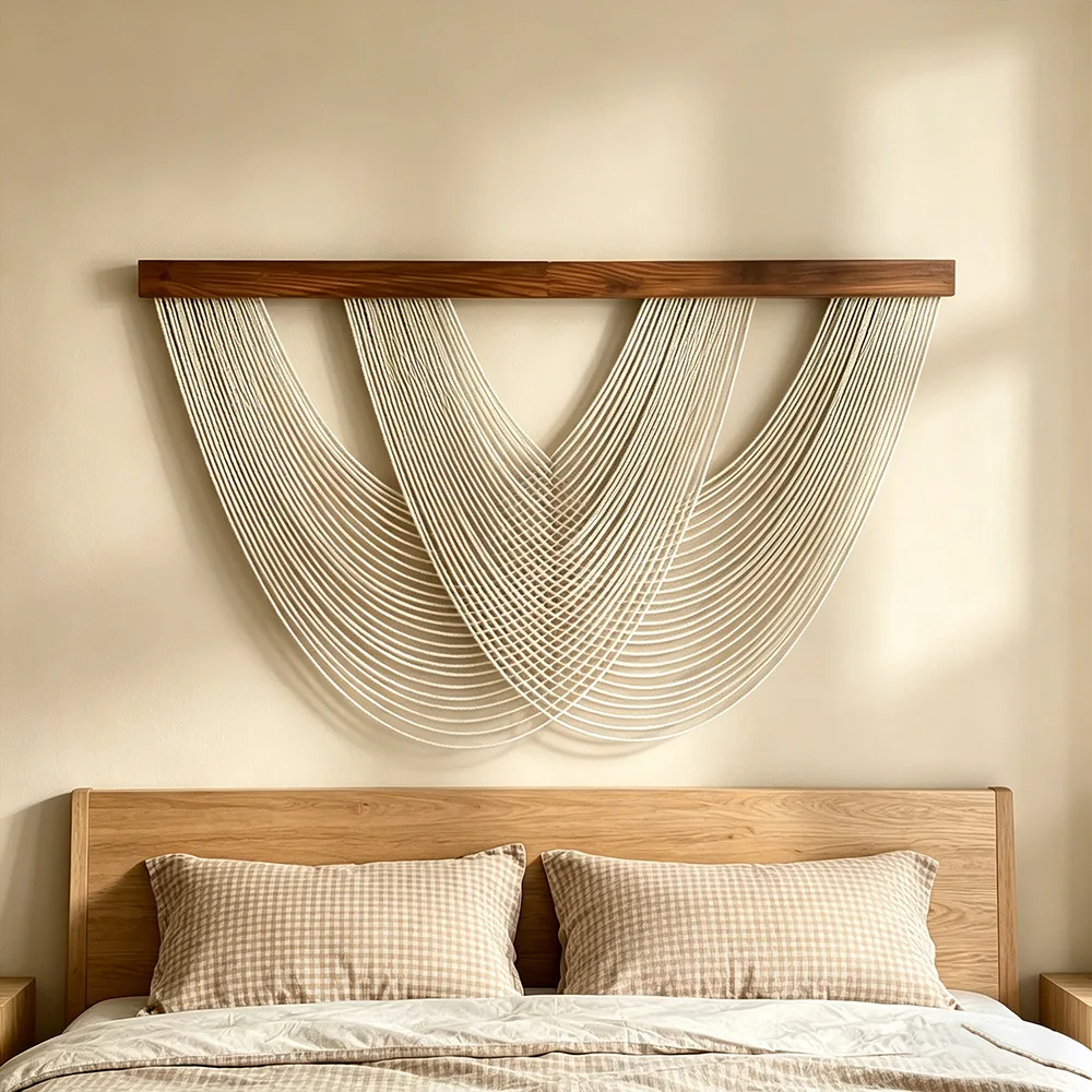 

Macrame Wall Hanging Boho Decor Wall Tapestry Handmade Tassel Wall Art for Living Room Bedroom Headboard Apartment Decor