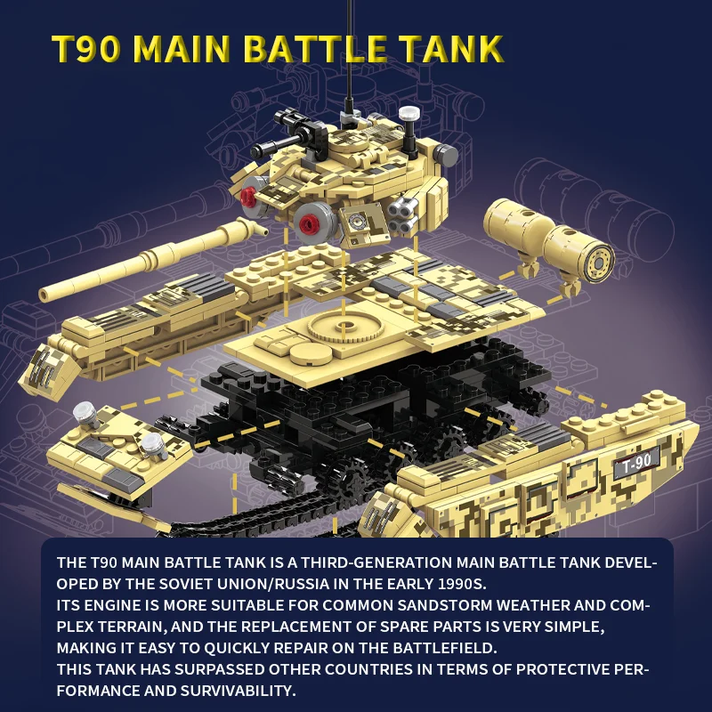 TINSOL Neue 648PCS Baustein Tank Modell Pädagogisches Puzzle Spielzeug für Kinder Baustein Geschenk Set Baustein Spielzeug modell – Detail 7