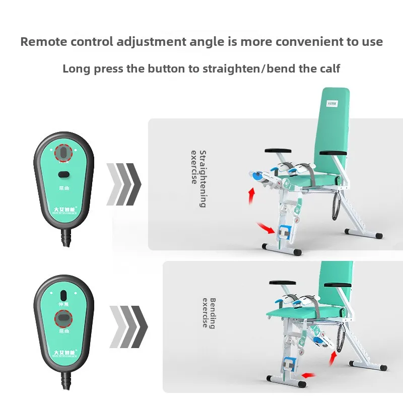 Electric home knee rehabilitation trainer Knee joint activity stretching  Full angle training Comfortable backrest leg massager