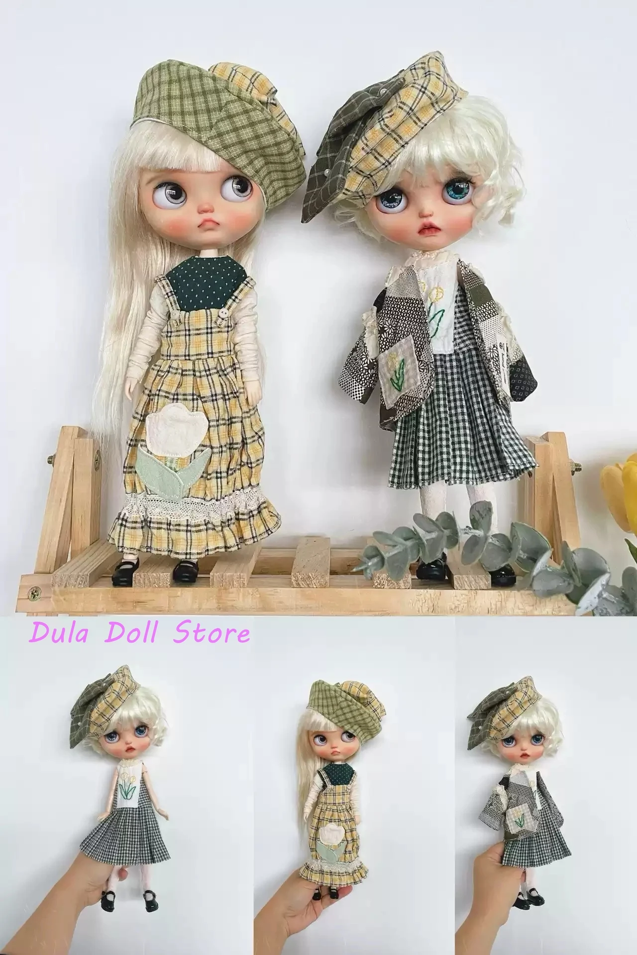 Dula Doll Clothes Dress Tulip sundress set Blythe ob24 ob22 Azone Licca ICY JerryB 1/6 Bjd Doll Accessories