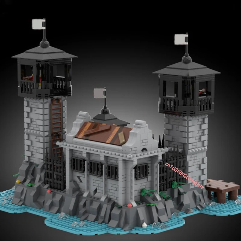 2523PCS medieval Pirate Series MOC Imperial Prison Isle building model DIY creative ideas childToy birthdayGift christmas blocks