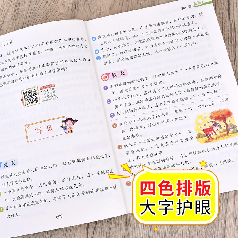 مجموعة كاملة من الجمل الجميل لصفوف المدارس الابتدائية 3-6، مع الكلمات والجمل والفقرات الجيدة