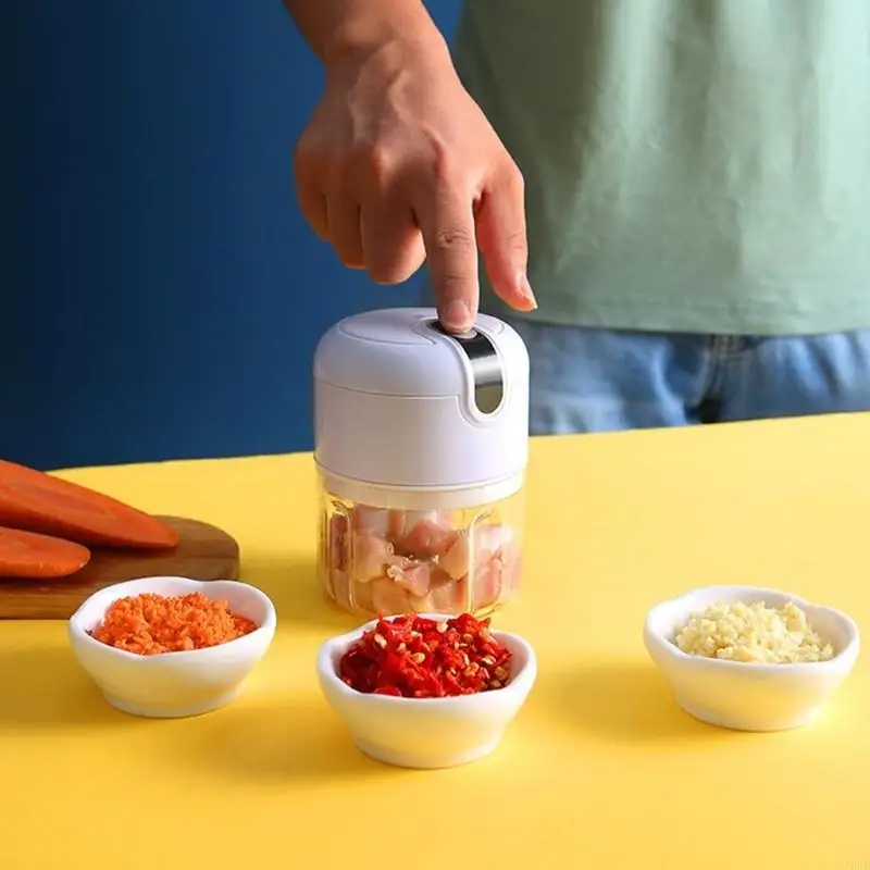 J6PE Multifunctional Garlic Chopper Vegetable Cutter Portable Electric Grinder