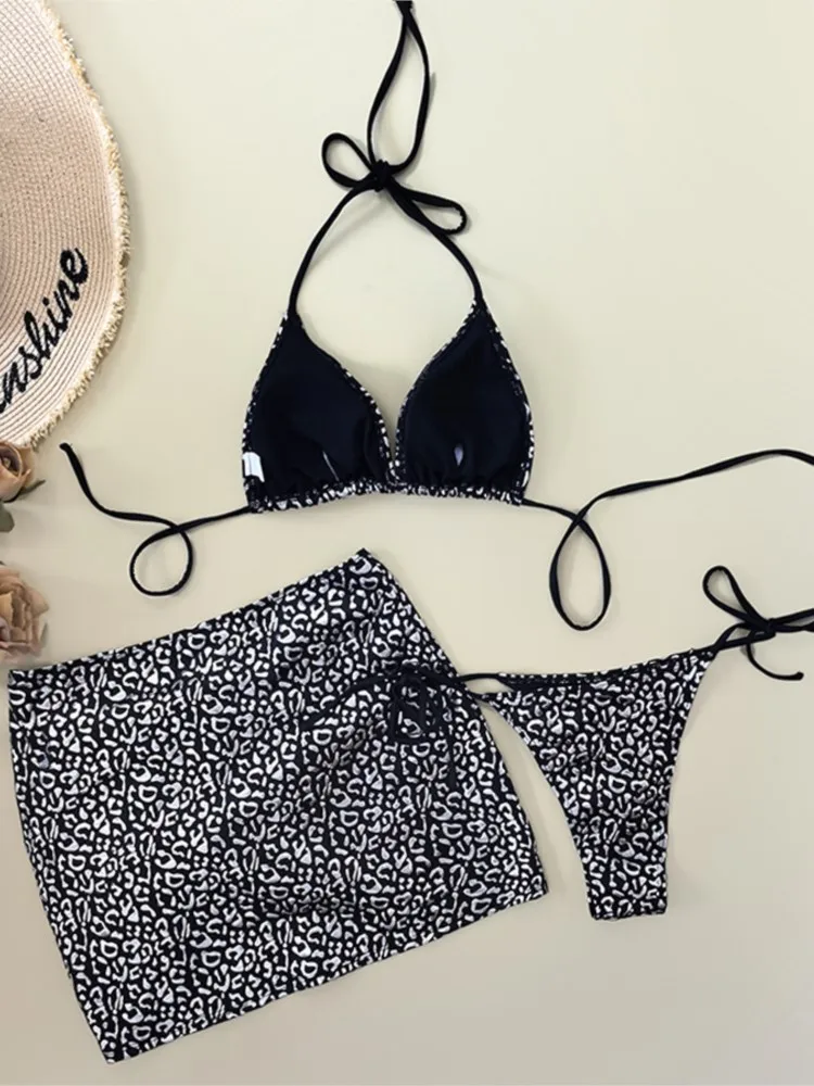 스커트가 달린 비키니 바디수트 수영복 여성용 여름 신상 러플 스플라이스 프린트 비치웨어 휴가 비키니 커버업 의상