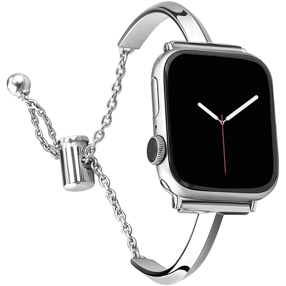 Damenarmband für Apple Watch Band 44 mm 41 mm 45 mm 40 mm 42 mm 49 mm Edelstahl Mode Metallarmband iWatch Serie 9 8 7 SE 6 5