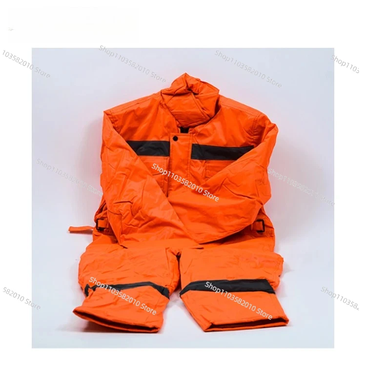 IMPA 190622 Winter Use Fastener Type Orange Safety Overalls Cotton onesie with reflective tape