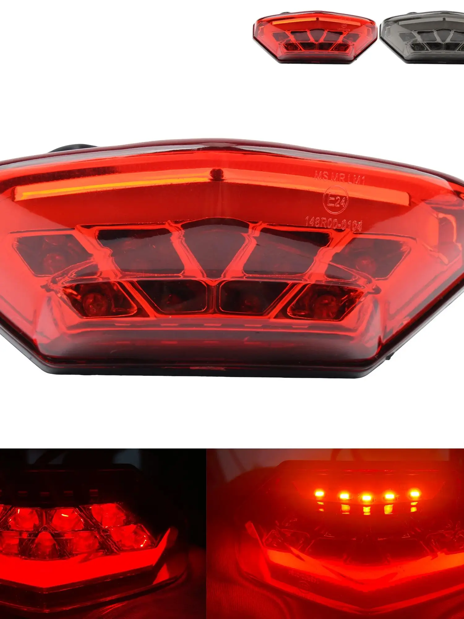 AliExpress NONE 3 Wires Universal 12V LED Motorcycle Tail Brake Light Rear License Lamp DRL Signal For Honda Yamaha KTM ADV Dirt Bike ATV Parts