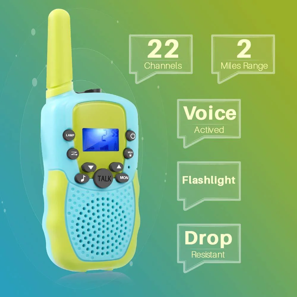 Anak-anak Walkie Talkie 2 buah Celular Genggam Transceiver telepon sorot Radio Interphone 3KM mainan Mini Talkie hadiah anak laki-laki anak perempuan