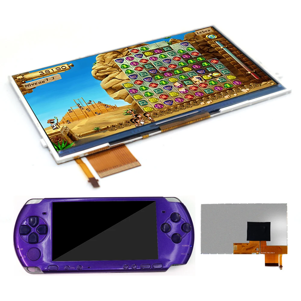 For PSP3000 IPS LCD Screen Drop in Highlight High Brightness For PSP 3000 Console No Need Solder