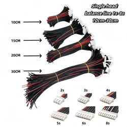 10pcs/lot 1S 2S 3S 4S 5S 6S 7S 8S Lipo Battery Balance Charger Cable IMAX B6 Connector Plug Wire 30 20 15 10cm Single head wire