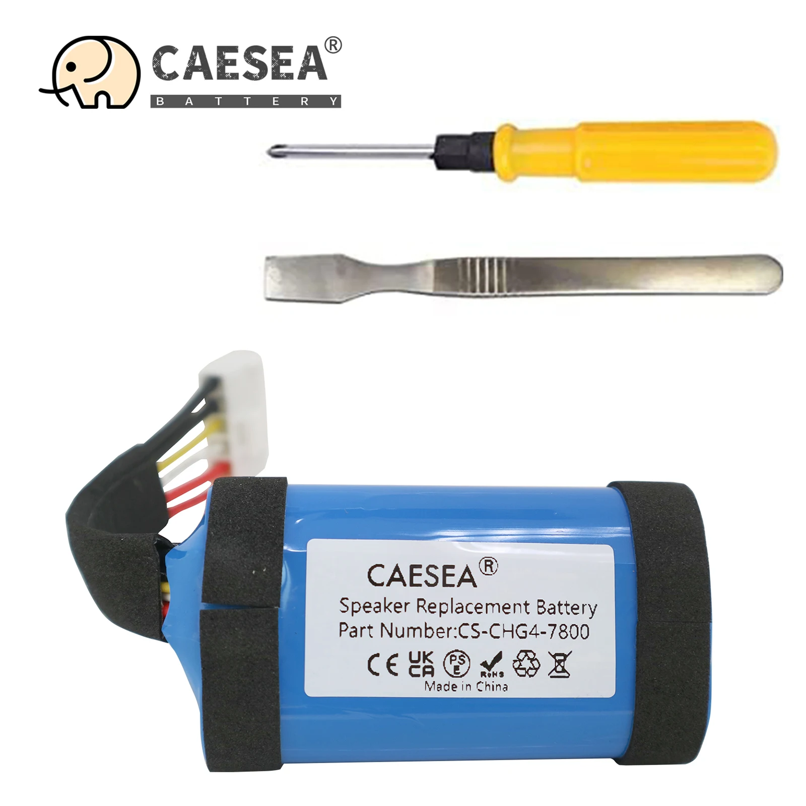 CAESEA 3.7V 7800mAh Battery Replacement for JBL Charge 4 Charge 4BLK, Charge 4J, Charge 4BLUAM, P/N ID998, SUN-INTE-118, 1INR19