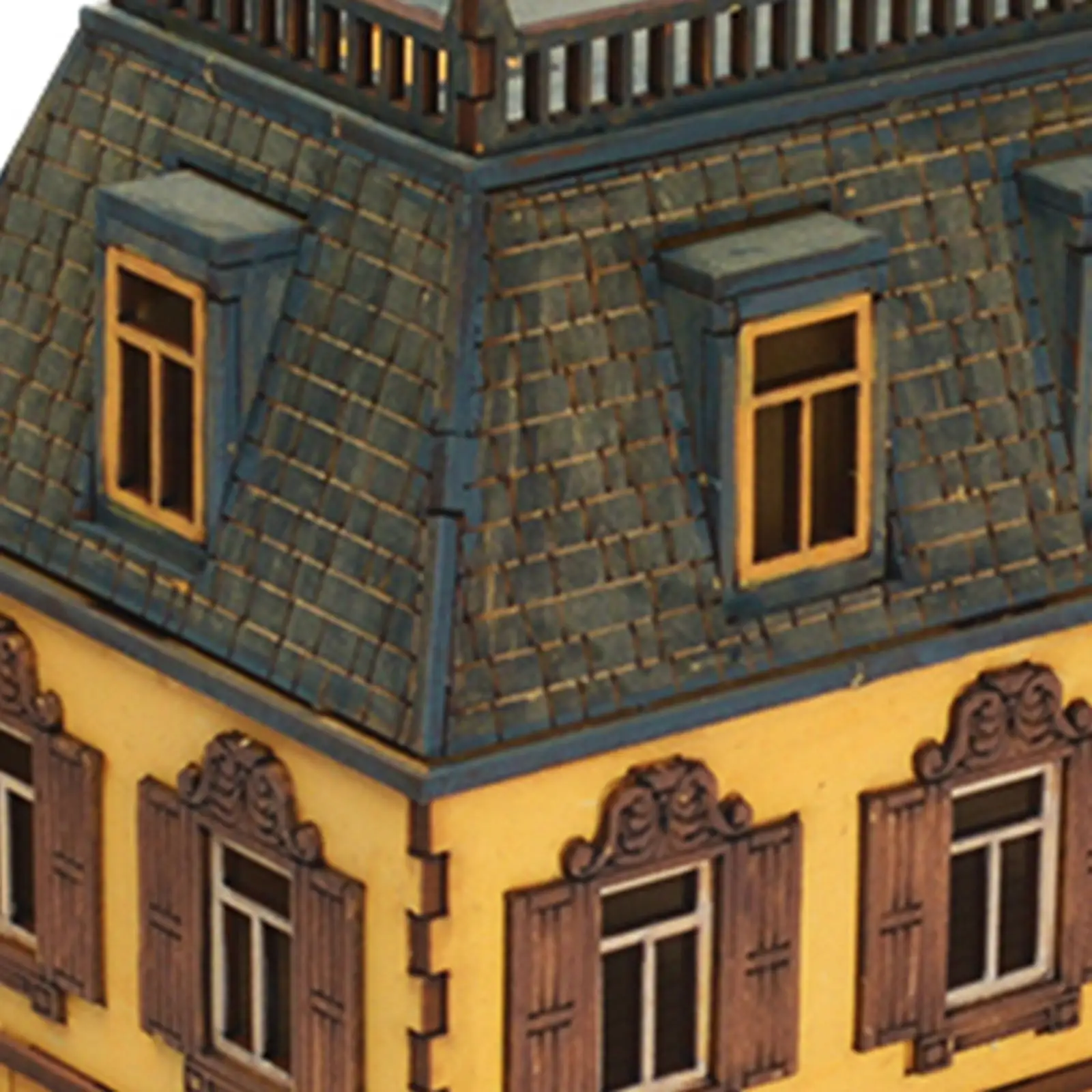 1:72 Scale Wooden House Model 3D Puzzle Unique Handicraft Self Assemble for Boys Girls Adults Kids Landscape Layout Unique Gifts