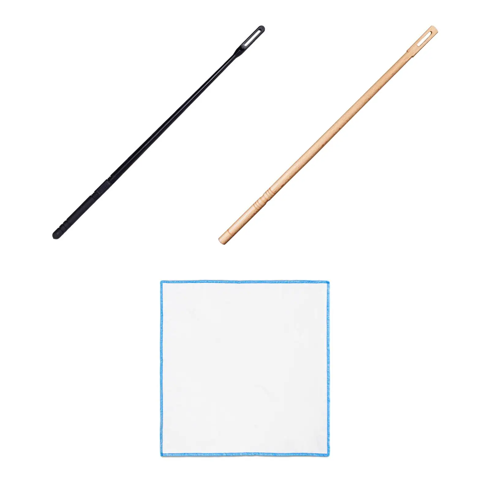Flute Cleaner Rod and Cloth Set Woodwind Cleaning Tool for Transverse Flute Interior Maintenance and Daily Cleaning
