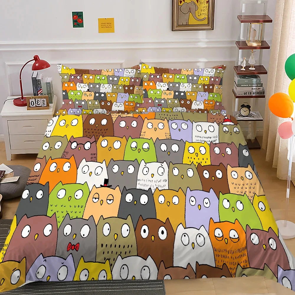 

Animals Boys Bedding Set Cute Funny Yellow Cartoon Chick Duvet Cover Set King Queen Cartoon Animals Soft Polyester Quilt Cover