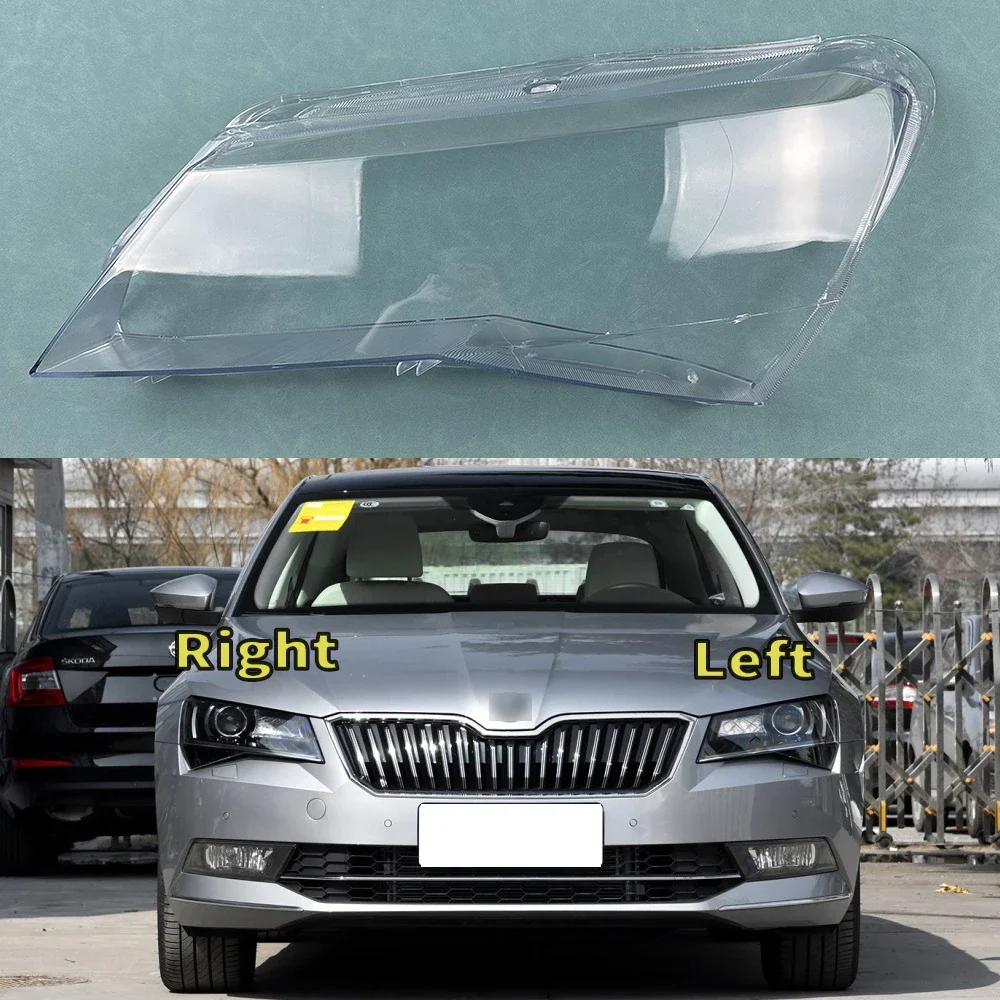 

For Skoda Superb 2016-2018 Headlights Shell Transparent Lampshdade Headlamp Cover Lamp Shade Plexiglass Replace Original Lens