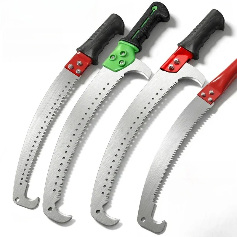 Double hook saw for logging, high-altitude saw, high branch saw, gardening tool, coarse branch pruning saw, hook