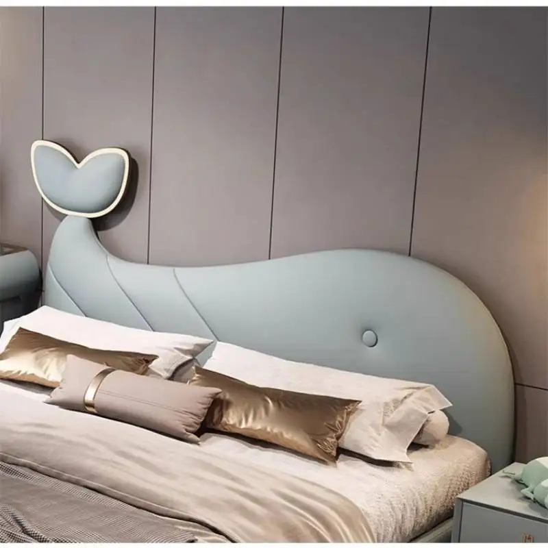 Decoração de luxo crianças camas normal barato simples único personalizado crianças camas design madeira moderno iluminado pour enfants móveis casa