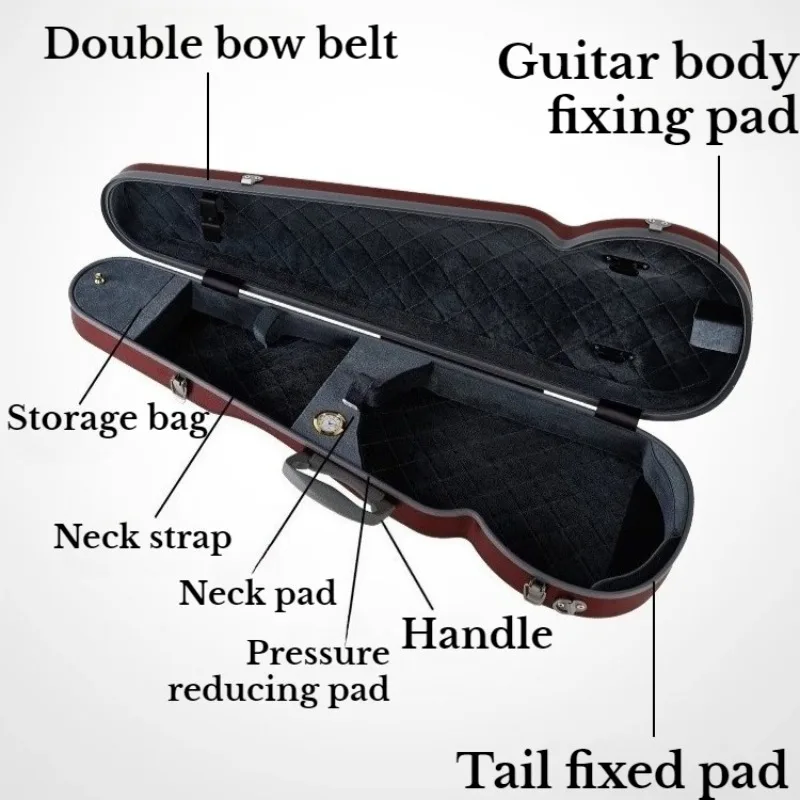 4/4 3/4 PC Frosted Violin Case Ultralight Waterproof Shockproof Portable Shoulders Violin Case Musical Instrument Accessory