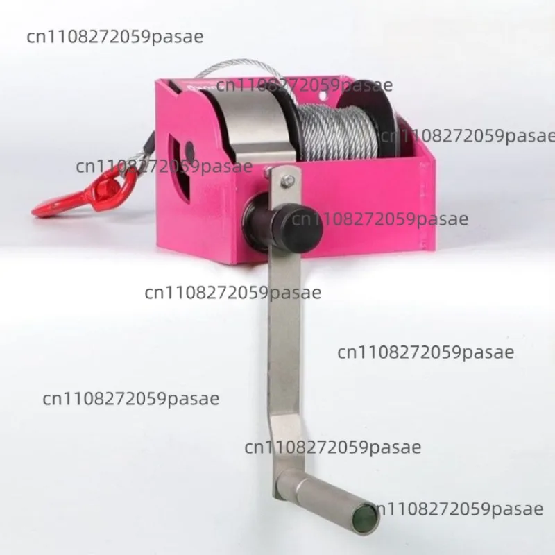 Self Locking Hand Winch, Manual Winch 250kg, Worm Gear Heavy Duty Winch Hand Crank
