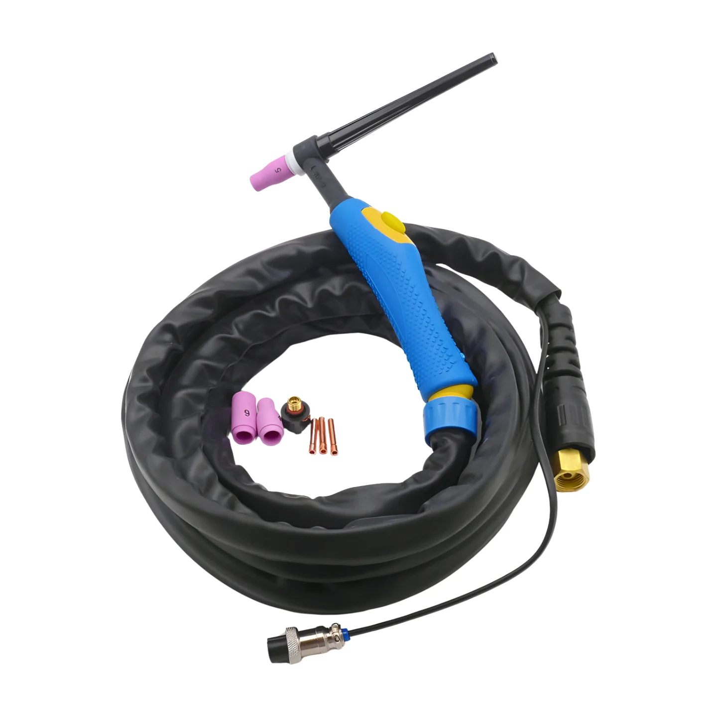 4meters TIG9 WP9 TIG Torch Burner Hose Tig Integrated Torch Air Cooled Argon Arc Welding Machine Torch  GX16 2pins and M16*1.5mm