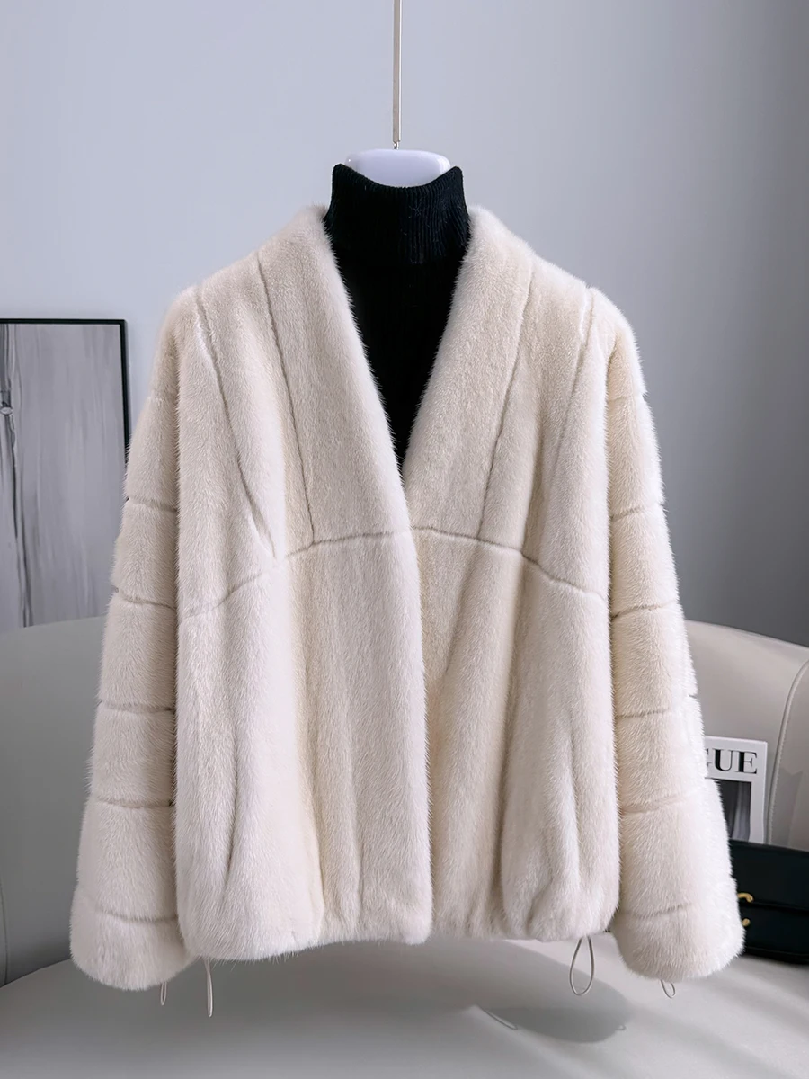 

Stylish loose silhouette mink whole mink fur female mink coat women's fur short cape jacket