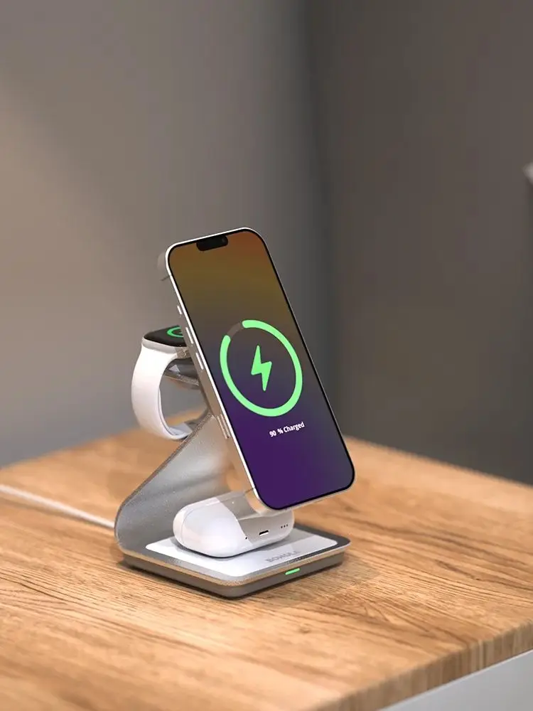 Bonola magnetyczna 3 W 1 bezprzewodowa ładowarka do iPhone 13/14 Pro Max/12 30W bezprzewodowa stacja ładująca do Apple Watch/Air — zdjęcie produktu 7
