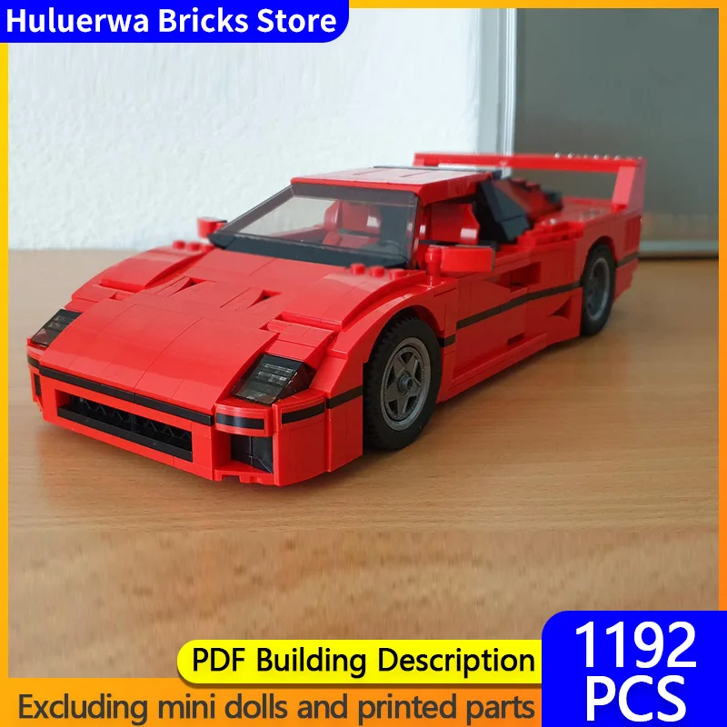 

Speed Racing Car Model MOC Building Bricks F40 Top Tier Sports Car Modular Technology Gifts Holiday Assemble Children Toys Suit