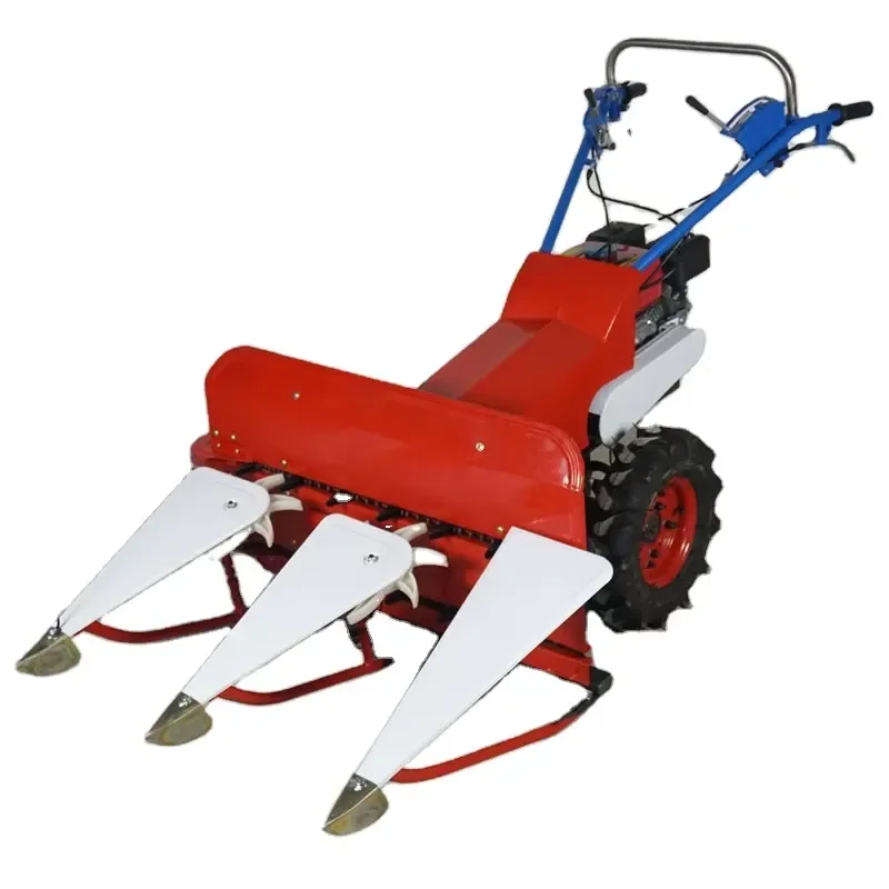 Diesel Engine Small Paddy Harvesting Machine Alfalfa Wheat Cutting Reaper Rice Harvester Oat Grass Cutting Herb Cutter