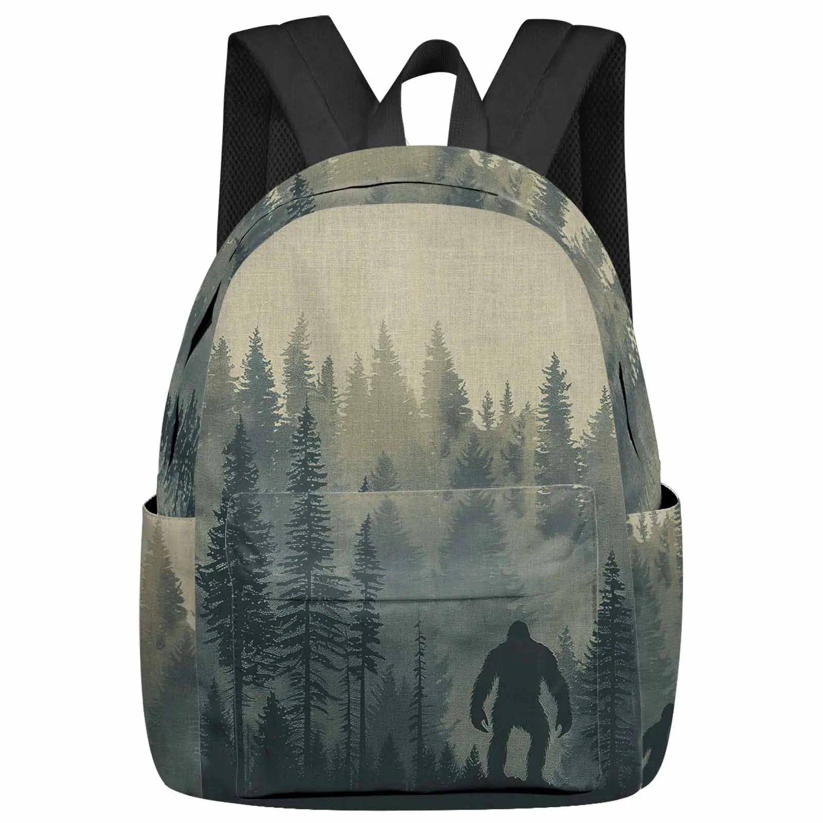 Forest Trees Chimpanzees Backpack School Bags for Teenagers Students Laptop Bag Women's Casual Travel Backpack