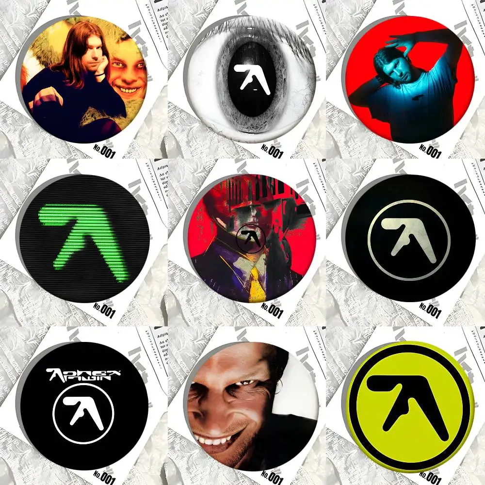 A-Aphex Twin Logo Rundes Abzeichen Kreative Brosche Kleidung Rucksack Accessoires Anstecknadel