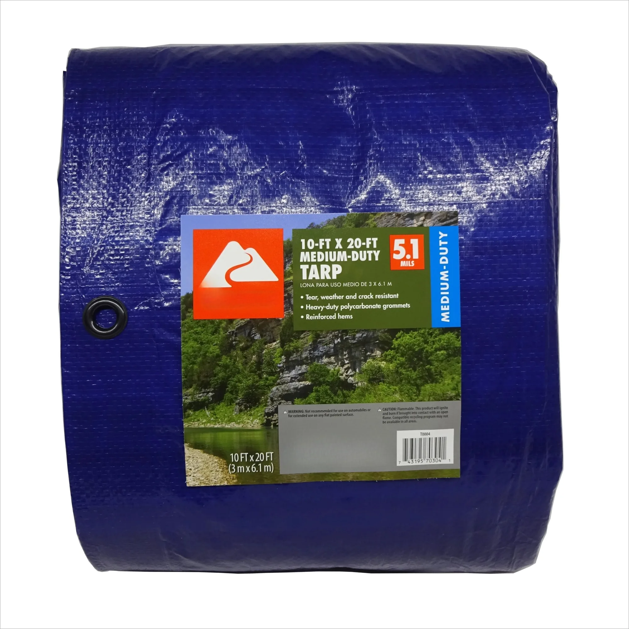 Брезент средней мощности, 10 x 20 дюймов, материал PE, моющийся