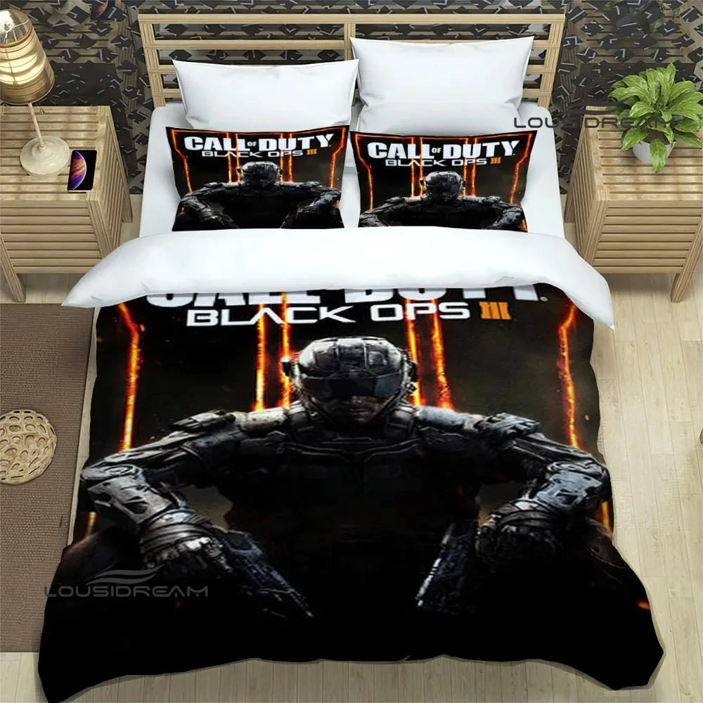 Game Call of Duty COF Bedding Set,Duvet Cover Comforter Bed Set Quilt Cover Pillowcase,King Queen Twin Size Boys Girls Adults