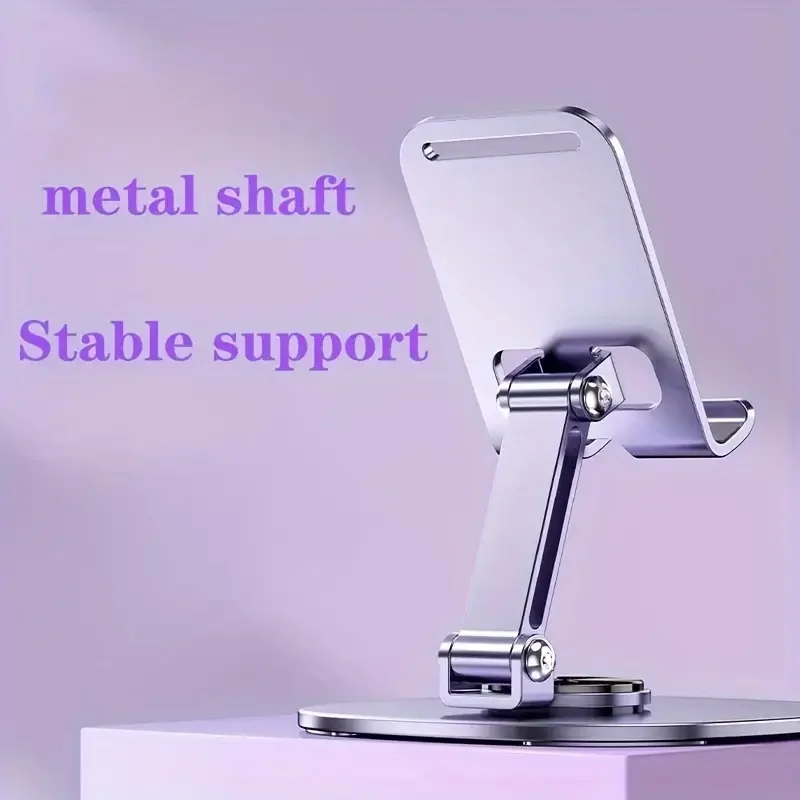 720 Rotate Aluminum Alloy Portable Tablet Holder For iPad Adjustable Flexible Folding Lazy Desktop Live Mobile Phone Mount Stand