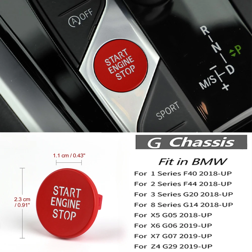 Car Engine Start Button Ignition Cover For BMW Z4 G29 G20 X5 G05 X7 G07 G14 G15 G16 X3 G01 F97 Stop Switch Accessories Styling