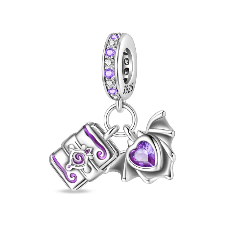 925 Sterling Silver Magic Book World Charms Pendant Fit Original Bracelet DIY Women Wedding Jewelry Gift