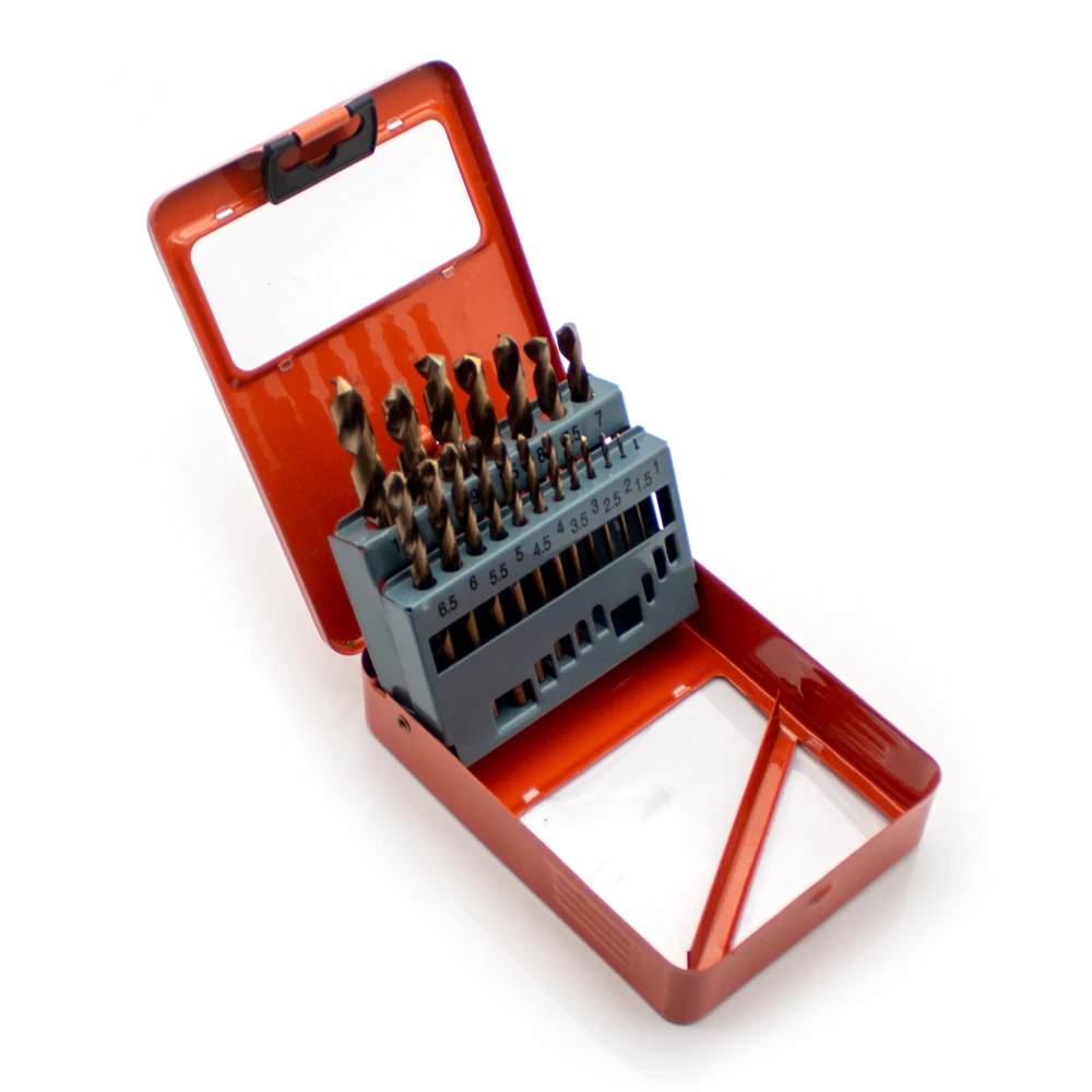 19点セットと高速鋼hssツイストドリルコバルトフル研削ストレートシャンクペン意思ドリルキット